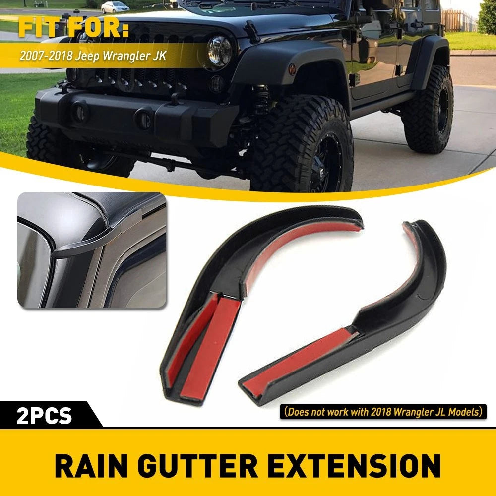 Water Rain Diverters for Jeep Wrangler JK (2007–2017)