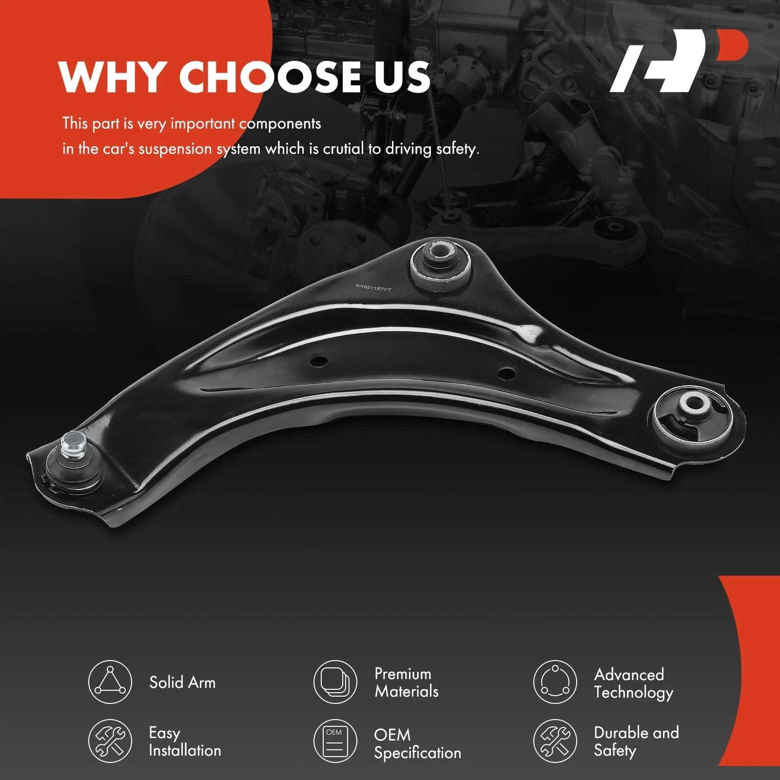 Front Left Lower Control Arm Ball Joint for Nissan Leaf Juke (2011-2017)