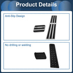Foot Accelerator Pedal Covers for Porsche 718/911 (2016-2023) - Silver Tone