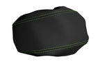Leather Console Lid Armrest Cover for Ford Focus (2008–2011) Black Green Stitch