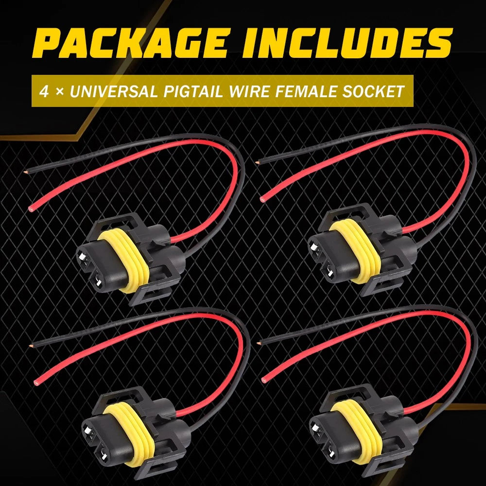Headlight Socket Connector Plug for H9 Bulb (Universal Fit)