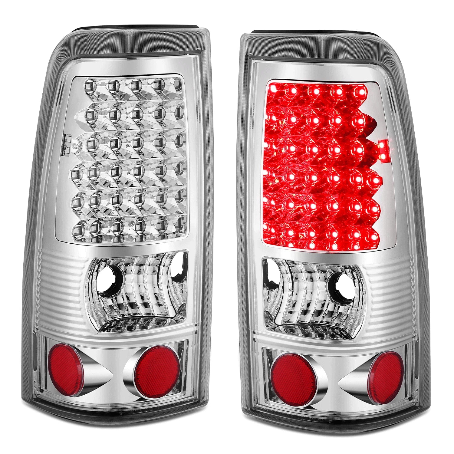 Set of 2 Full LED Tail Brake Light Lamps for Silverado Sierra 1500 2500 (1999–2003)