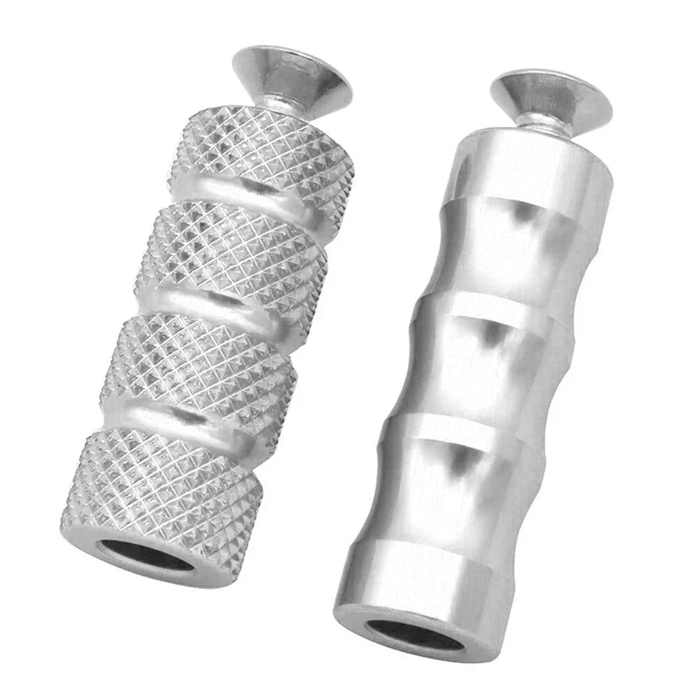 6mm Foot Peg Gear Shift Brake Lever Toe Peg Pedal for Universal Motorcycle Silver