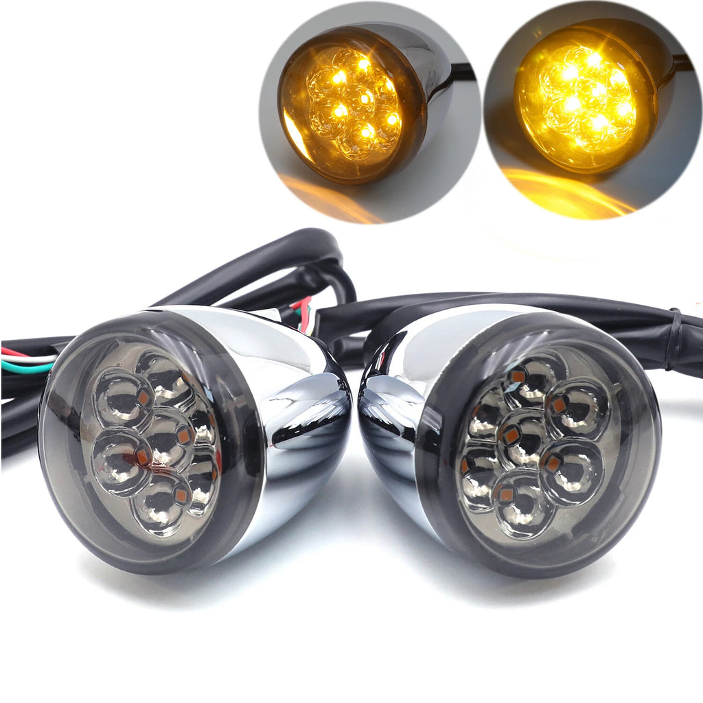 Smoke Front Run Brake Turn Signal Light Indicator for Harley Sportster 883 1200 (1992–2023)