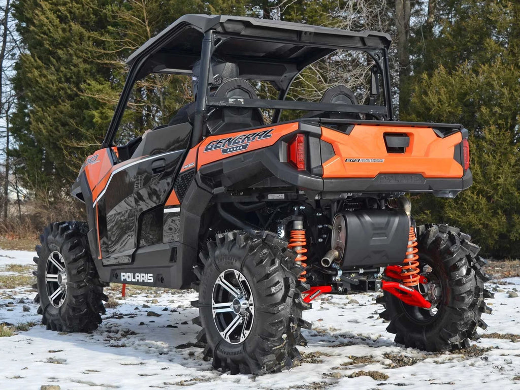 SuperATV High Clearance Rear Offset A Arms for Polaris General / 4 (2016+) - Red