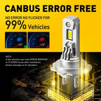 2X H7 LED Headlight Kit for High Low Beam Fog Bulbs (30000LM, 6500K)