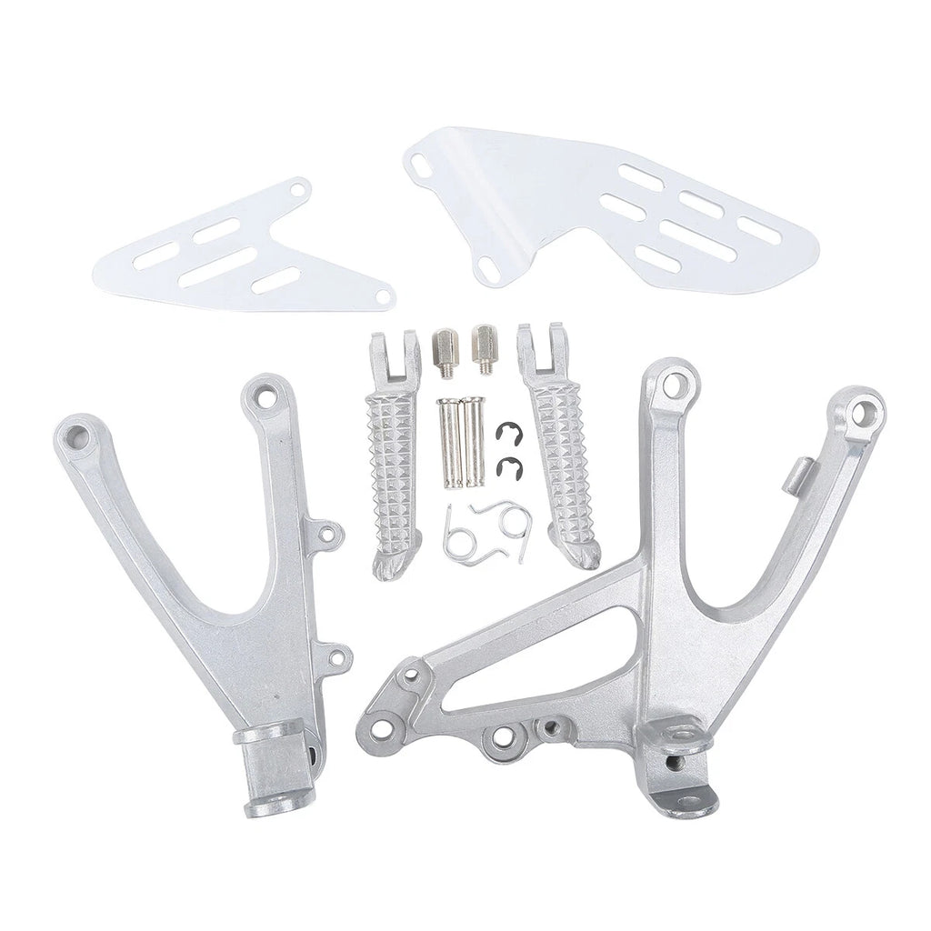 Set of 2 Front Rider Footrests Footpeg Brackets for Yamaha YZF R1 (2007–2008)
