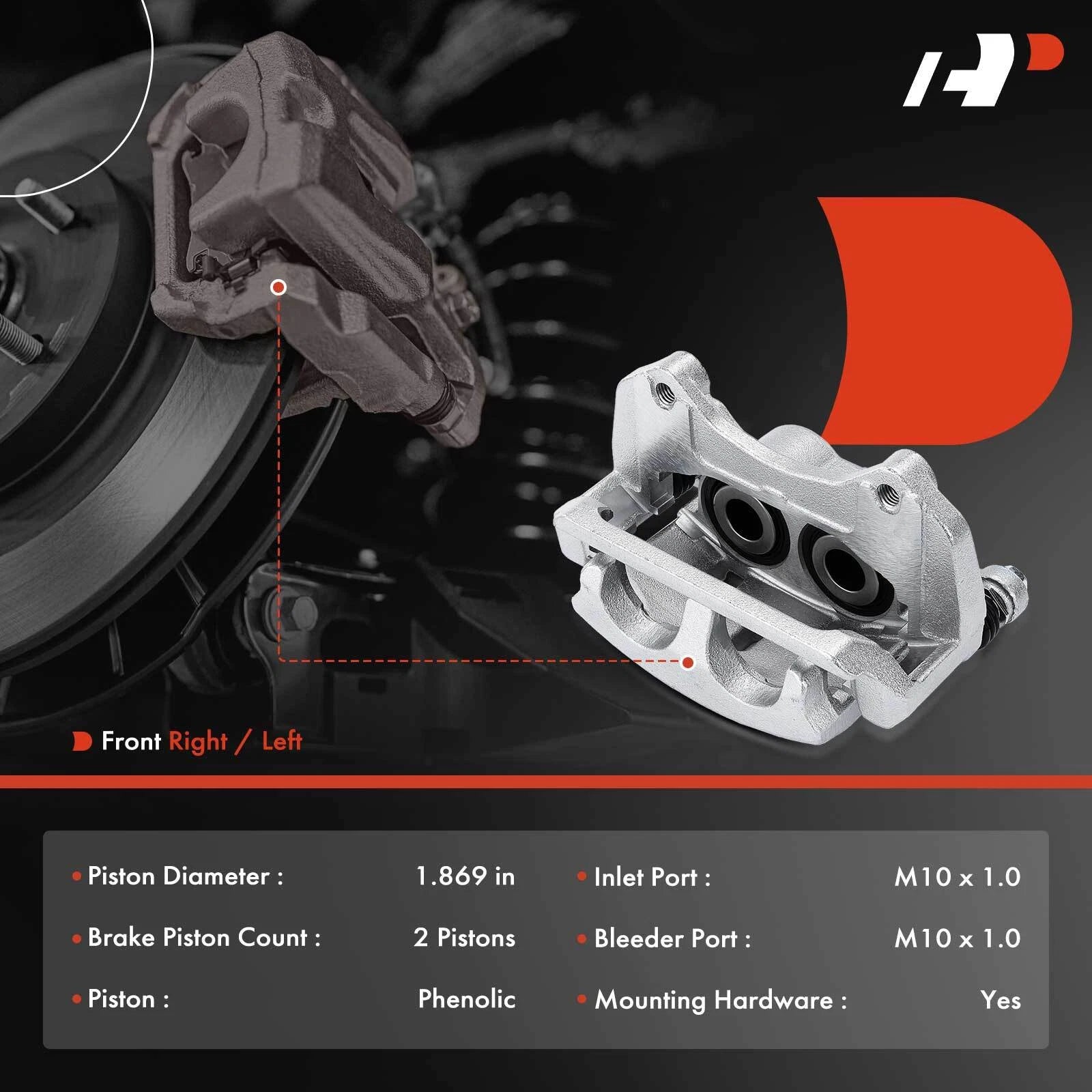 Front Right Brake Caliper for Buick Enclave (2018-2020) Cadillac XT5 XT6