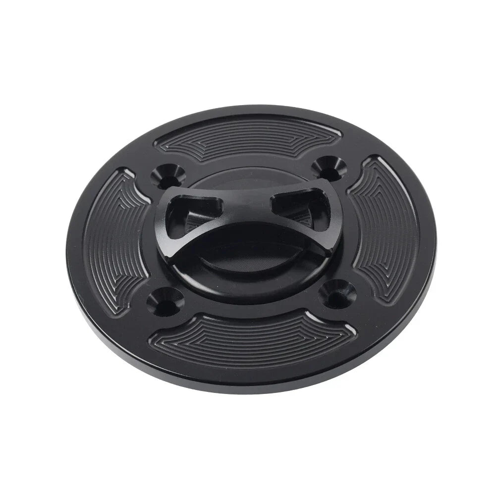 CNC Black 4-Hole Gas Fuel Tank Cap Cover for DUCATI Panigale V4/S/R (2018-2021)