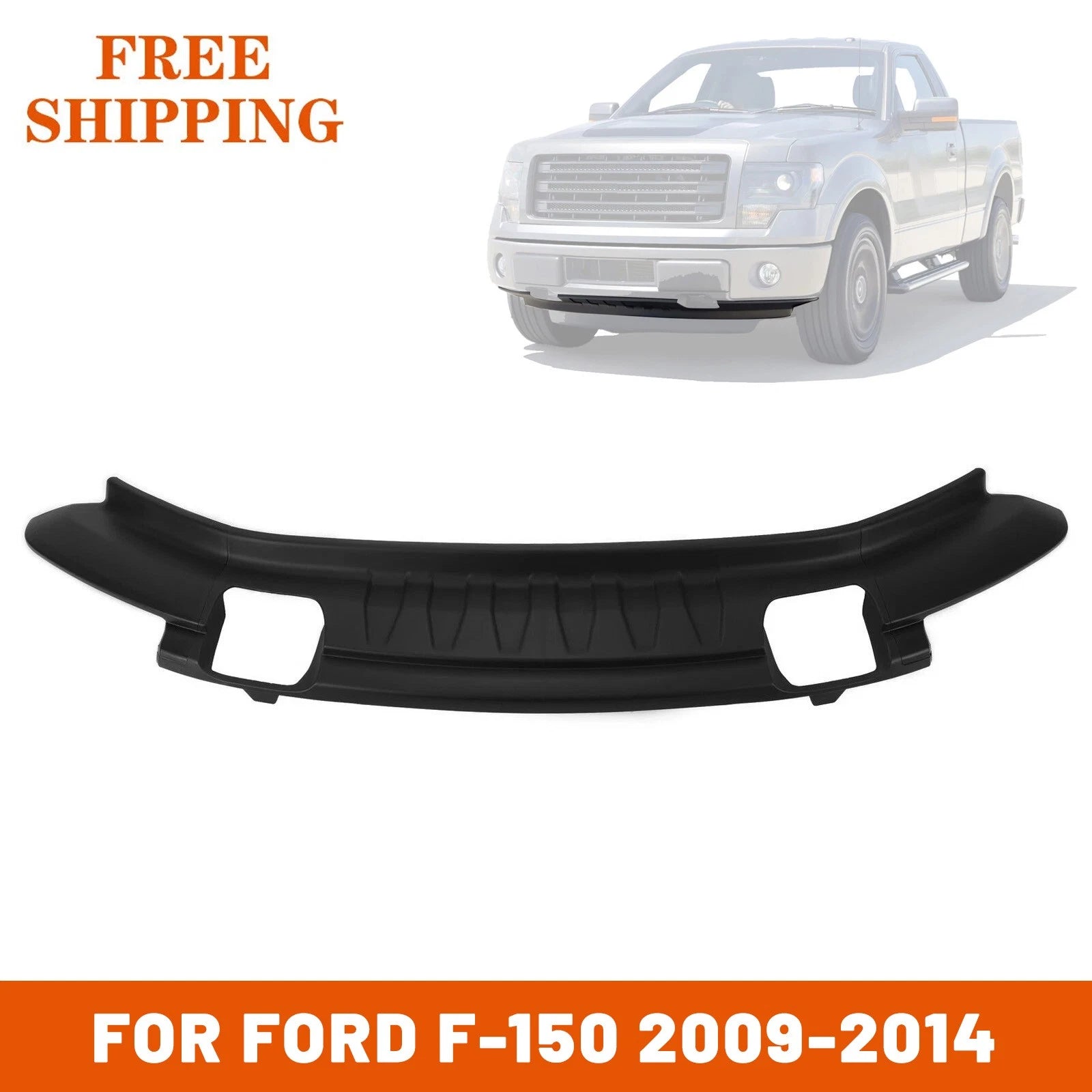 Textured Front Lower Bumper Valance for Ford F-150 (2009–2014) W/ Fog Light Hole