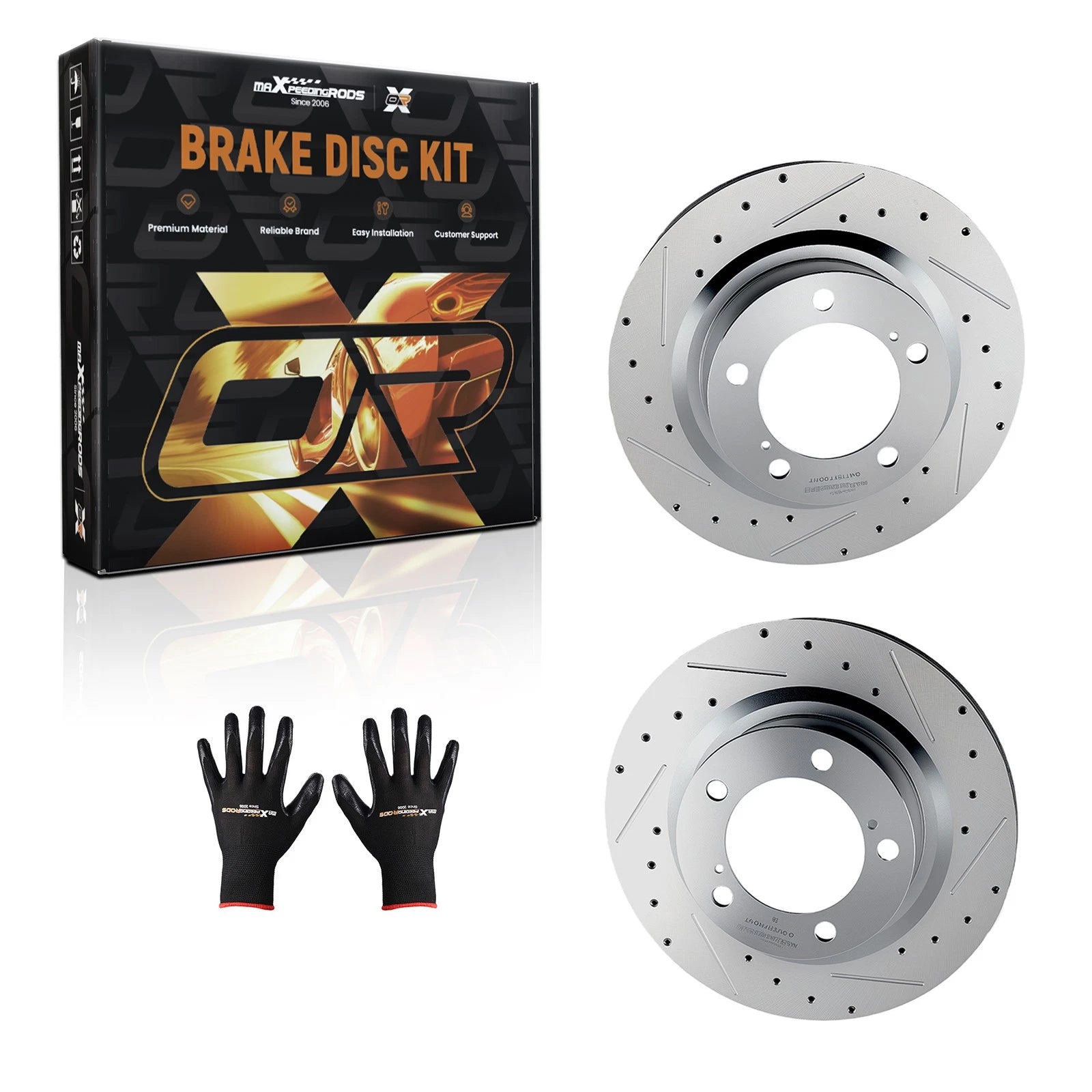 Front Drilled & Slotted Brake Disc for Lexus LX570 (2016–2021) S-31482