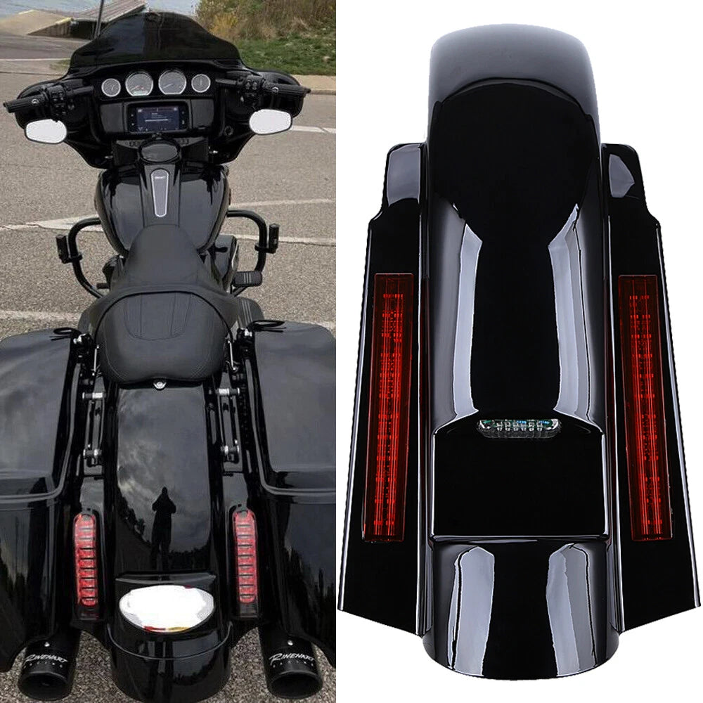 4" Stretched Rear Fender for Harley Touring (1997–2008) w/LED Light