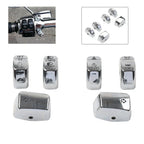 6 x Handlebar Control Switch Caps Chrome for Harley Breakout (2013-2015)