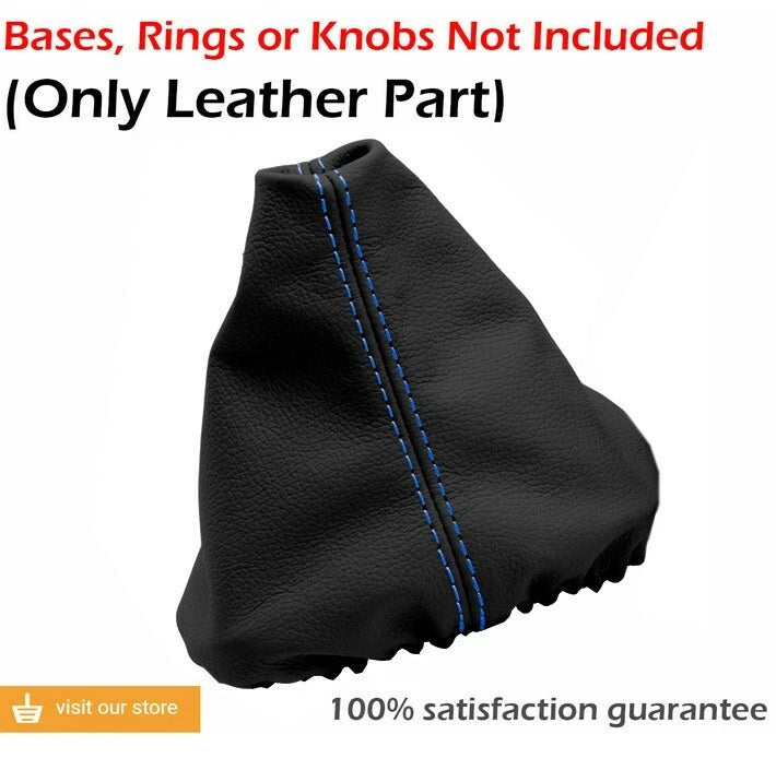 Leather Manual & Brake Boot Cover for VW Jetta Golf MK3 (1991–1998) Blue Stitch