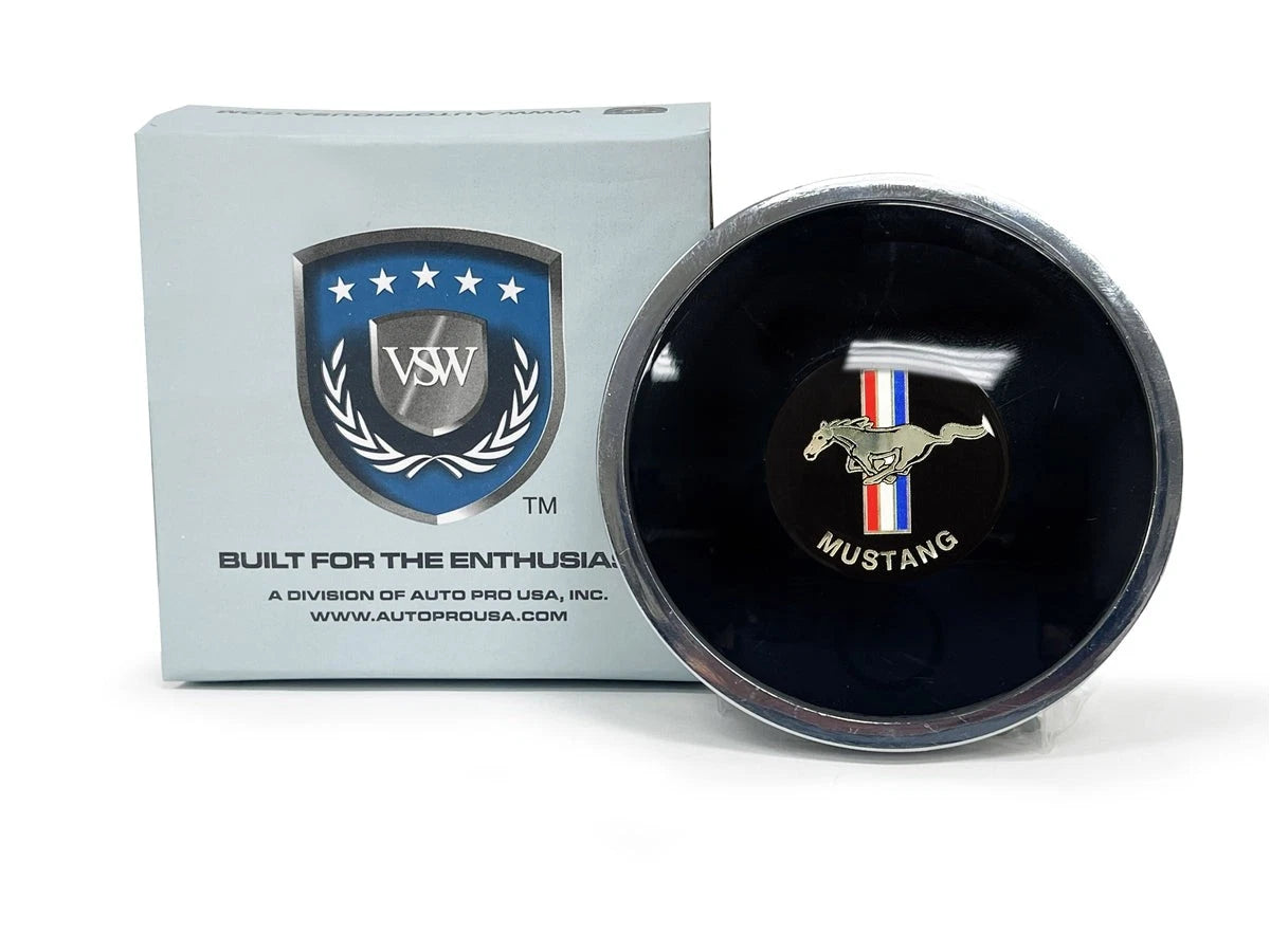 Deluxe Horn Button Replacement with Running Pony Emblem for Ford Mustang (2005–2014)