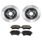 Set of 2 Wagner Rear Rotors & TRW Pro Low-Met Disc Brake Pads for Audi A4 A5 Quattro