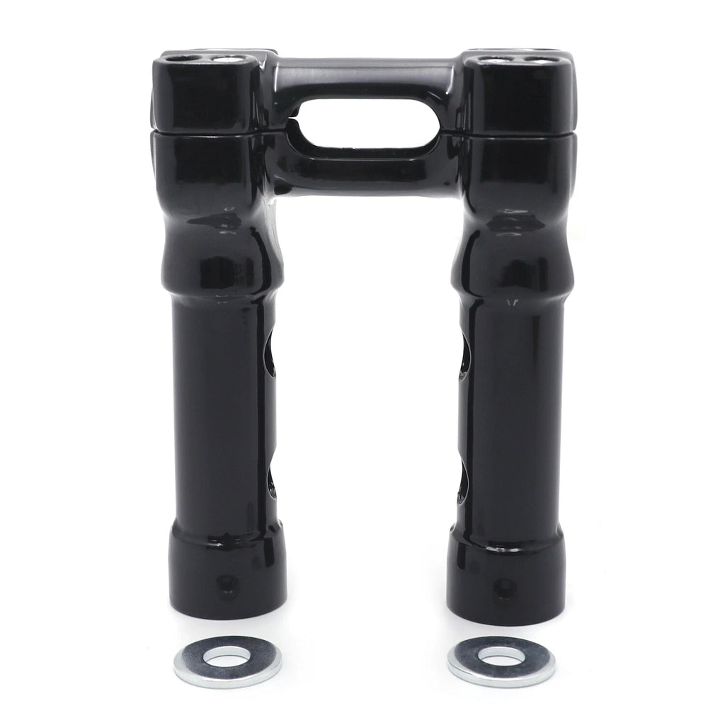 CNC Black 6" Riser Handlebar Top Clamp for Harley