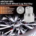 Wheel Lock Lug Nut for VW Touareg (2004-2010) - 2 x Locking Nut Key Socket Tool