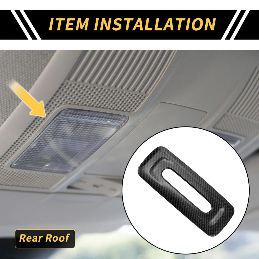 Carbon Fiber Pattern Rear Roof Reading Light Cover for Toyota Tundra (2022–2024)