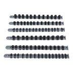 Set of 6 Plastic Socket Organizer Rail Rack for 1/4 3/8 1/2 Inch Sockets