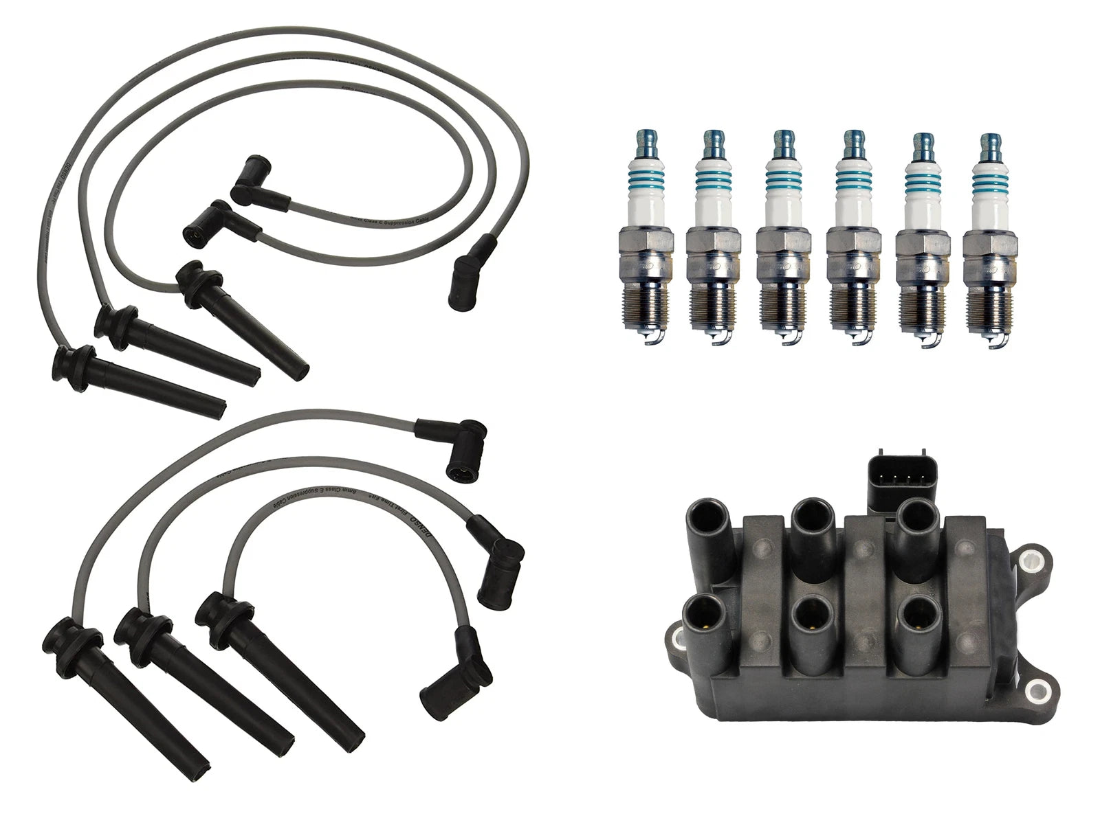 Ignition Coil Wire Set 6 for Mercury Mazda V6 (Iridium Power)