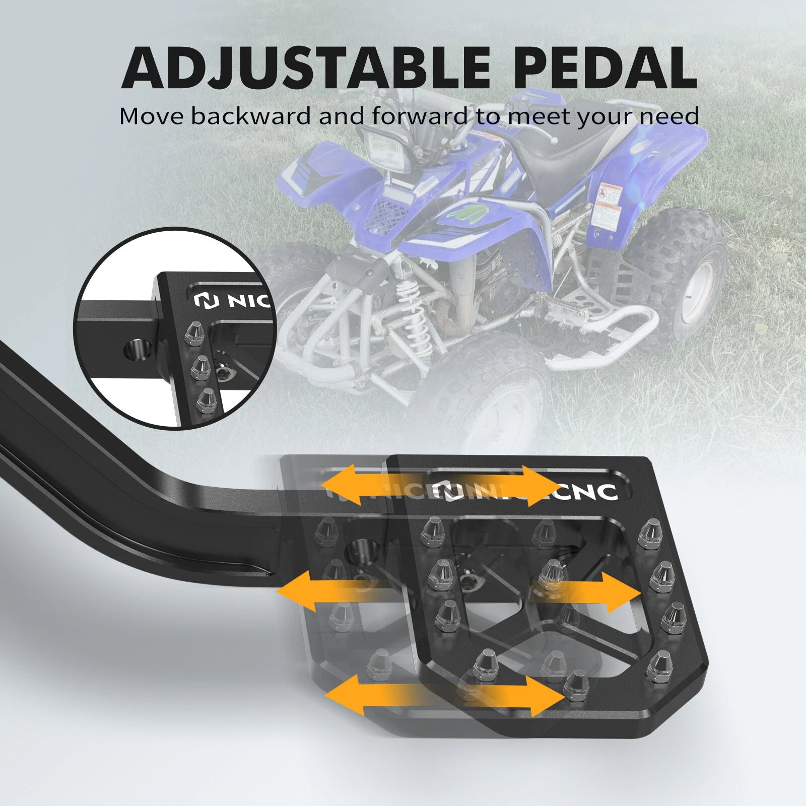 Aluminum Brake Foot Pedal Lever for Yamaha YFZ450X/R/RSE (#18P-27211-01-00)
