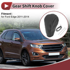 Gear Shift Knob Cover for Ford Edge (2011–2014) Gray Faux Leather