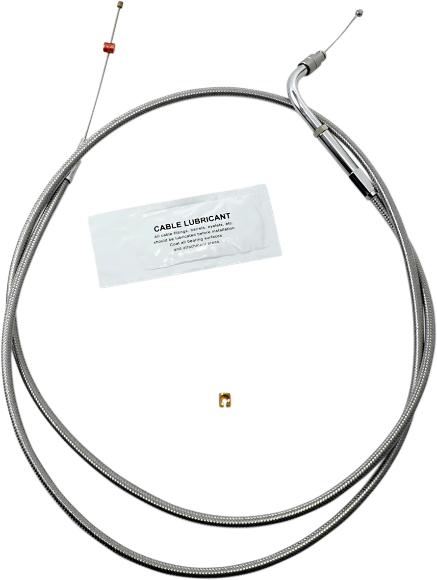 Throttle Cable for Harley FLH (2002–2007) +10" Stainless Steel 102-30-30016-10