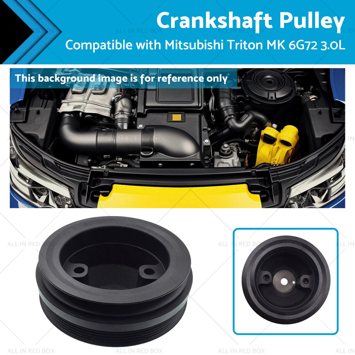 Crankshaft Pulley MD368262 for Mitsubishi Triton MK 6G72 3.0L (1996–2007)