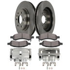 Set of 8 Brake Calipers, Rotors & Pads for Buick Enclave (2008–2017)