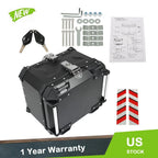 45L Black Motorcycle Top Case for Scooter (Waterproof, Trunk Storage)