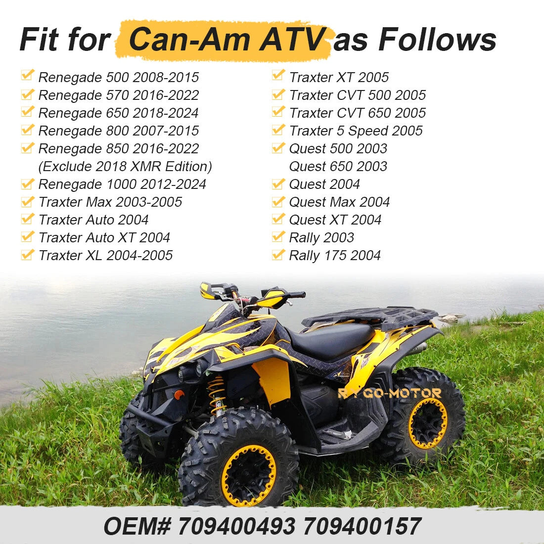 Handlebar Grips for Can-Am Outlander 800 / MAX 800 4X4 (2006–2015)