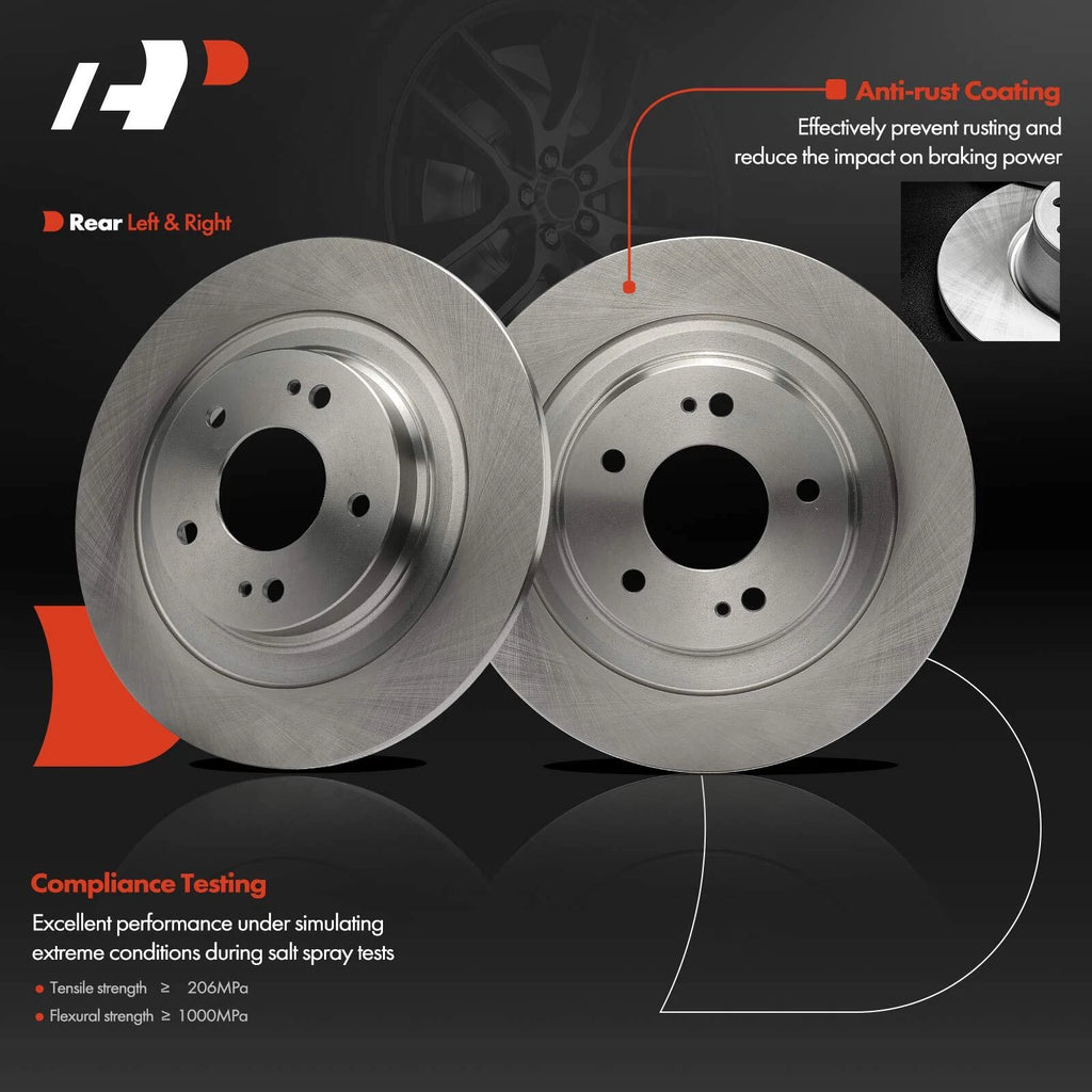 Rear Disc Brake Rotors for Mitsubishi Outlander (2014-2020) Eclipse Cross