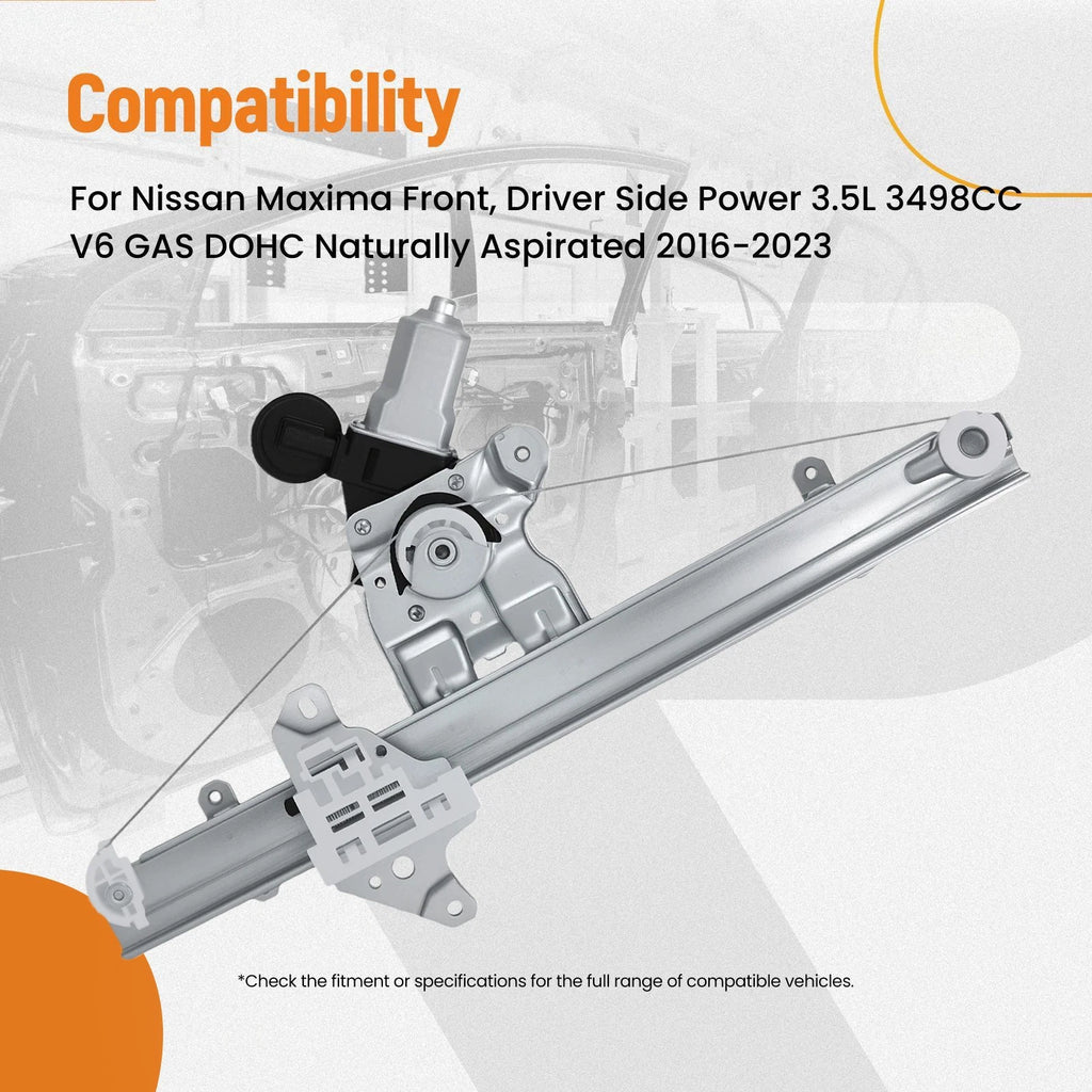 Front Left Power Window Regulator for Nissan Maxima (2016-2023)