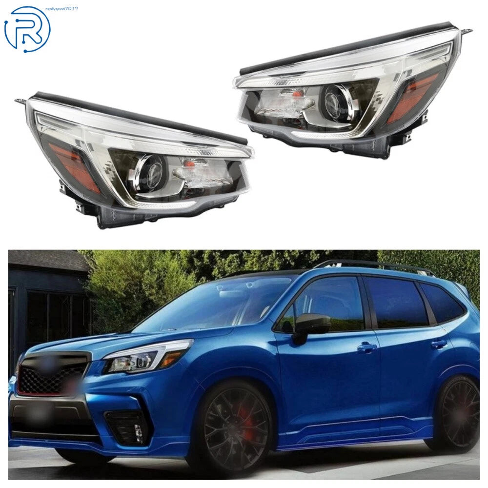 Set of 2 LED Headlights for Subaru Forester (2019–2020) Chrome