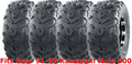 Set of 4 WANDA ATV Tires 22x9-10 & 22x11-10 for Kawasaki Mule 500 (1991–1995)