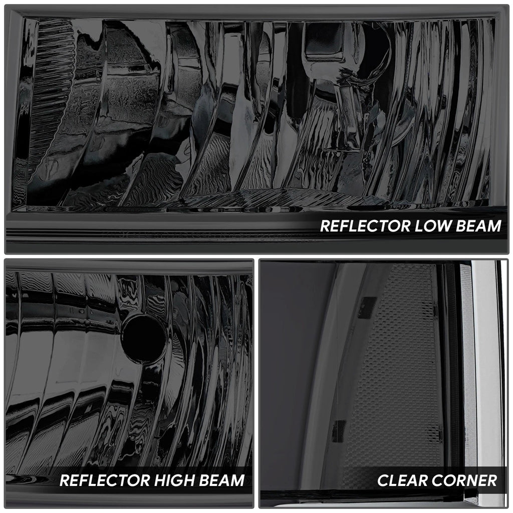 Smoked/Clear 3D LED DRL Sequential Headlights for Chevrolet Silverado (2014–2015)