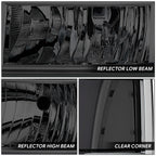 Smoked/Clear 3D LED DRL Sequential Headlights for Chevrolet Silverado (2014–2015)