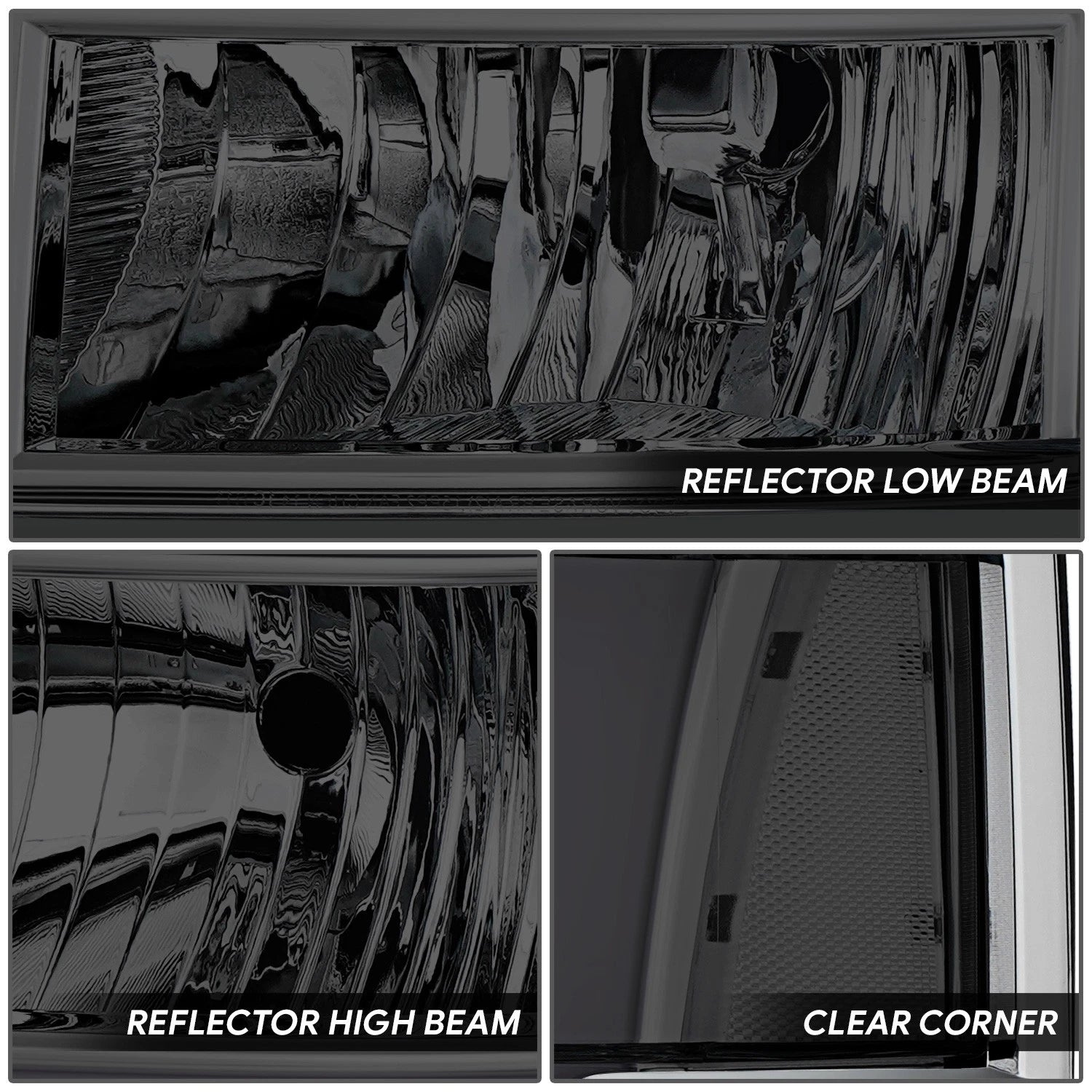 Smoked/Clear 3D LED DRL Sequential Headlights for Chevrolet Silverado (2014–2015)