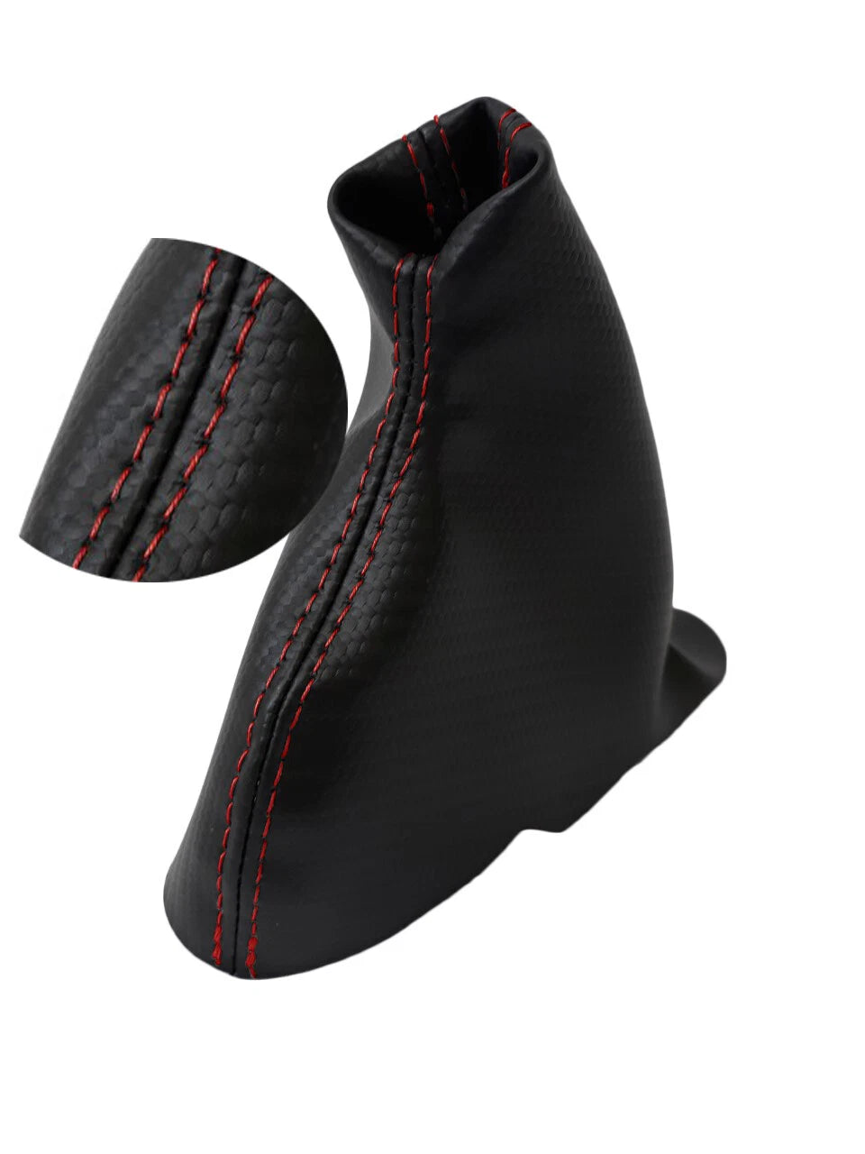 E Brake Boot for Acura TSX (2004–2008) Carbon Fiber Red Stitch