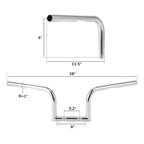 6" Rise Handlebar for Harley Sportster XL 883 1200 (2007–2014) Chrome