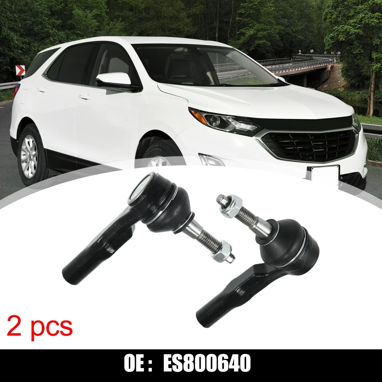 2pcs Outer Tie Rod ES800640 for GMC Terrain (2010–2017) & Chevrolet Equinox (2010–2017)