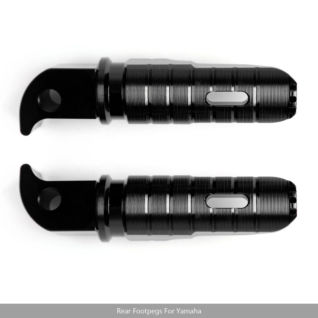 MT10 Black CNC Rear Pegs for Yamaha MT07, FZ10, FZ07, MT09, FZ09 (2014–2023)
