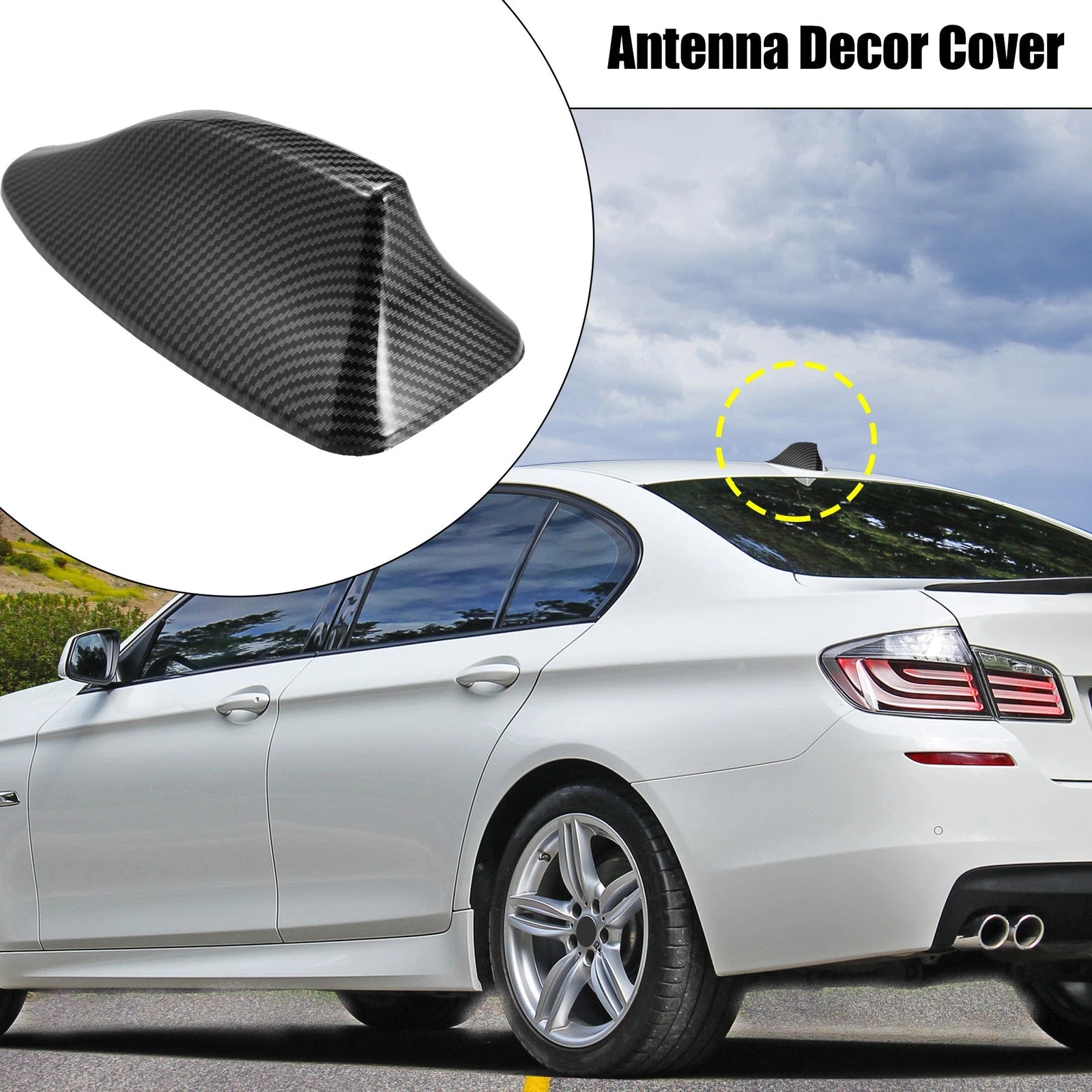 Shark Fin Antenna Roof Aerial Cover Trim for BMW F10 F11 F18 F01 F02 M5 (2010–2017)