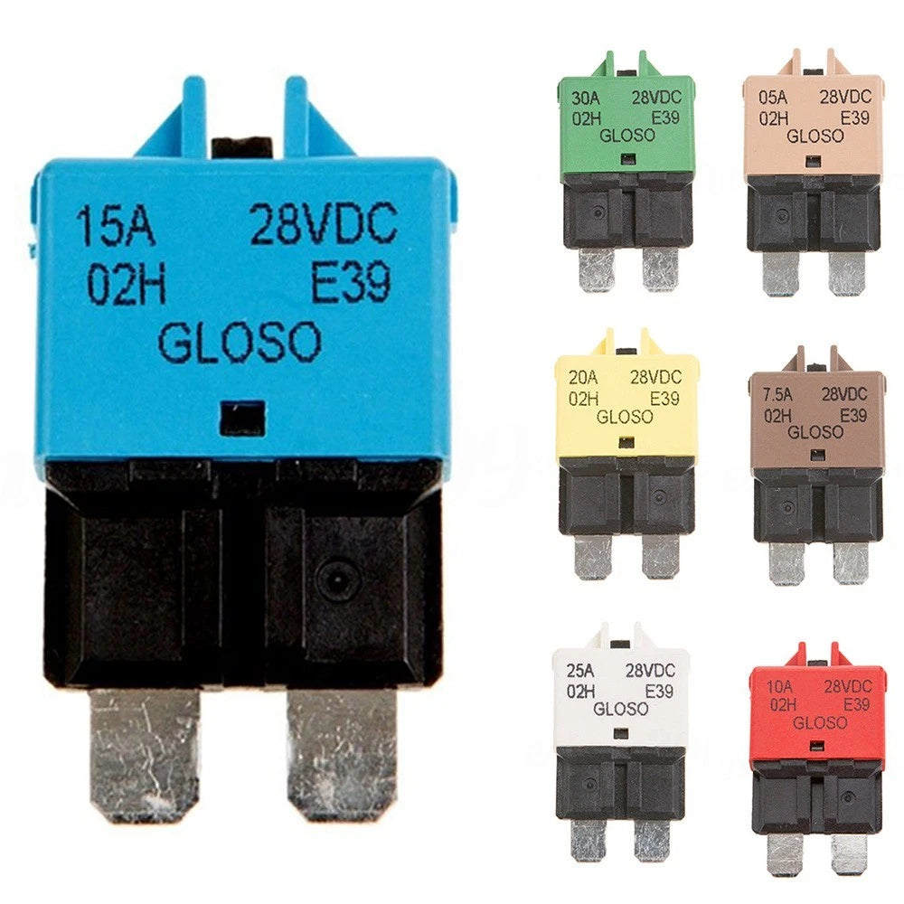 5-30A Circuit Breaker Blade Fuse for Auto Marine Rally (12V 24V)