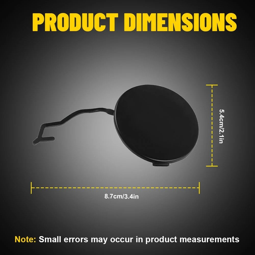 2X Front Bumper Tow Hook Eye Cap Cover for Porsche Cayenne (2011–2014) Black