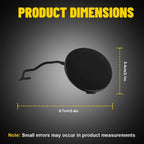 2X Front Bumper Tow Hook Eye Cap Cover for Porsche Cayenne (2011–2014) Black