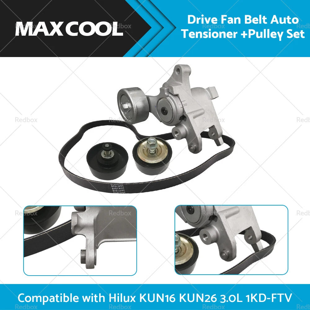 Drive Fan Belt Auto Tensioner Pulley for Hilux KUN16 KUN26 (2005–2015) 1KD-FTV