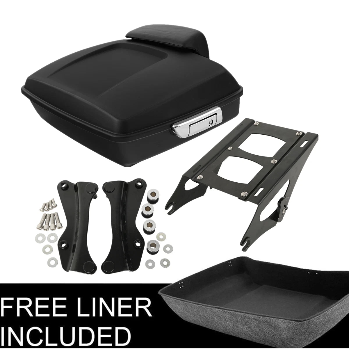 Matt Trunk Backrest Mount Rack for Harley Touring Road Glide (2014–2023)