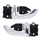 Door Handle Inner 2 x Chrome FRONT LEFT+RIGHT for Hyundai Santa Fe (2000–2005)